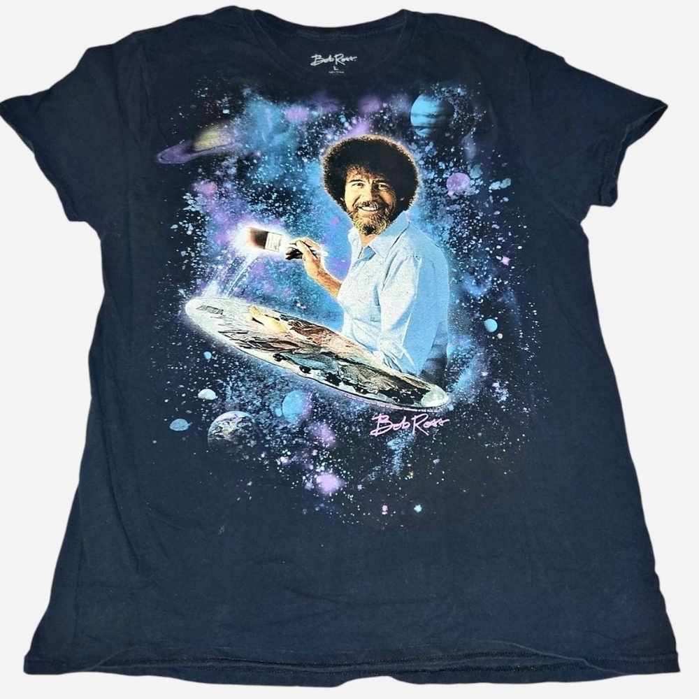 Bob Ross Women's Short Sleeve Tee - Black